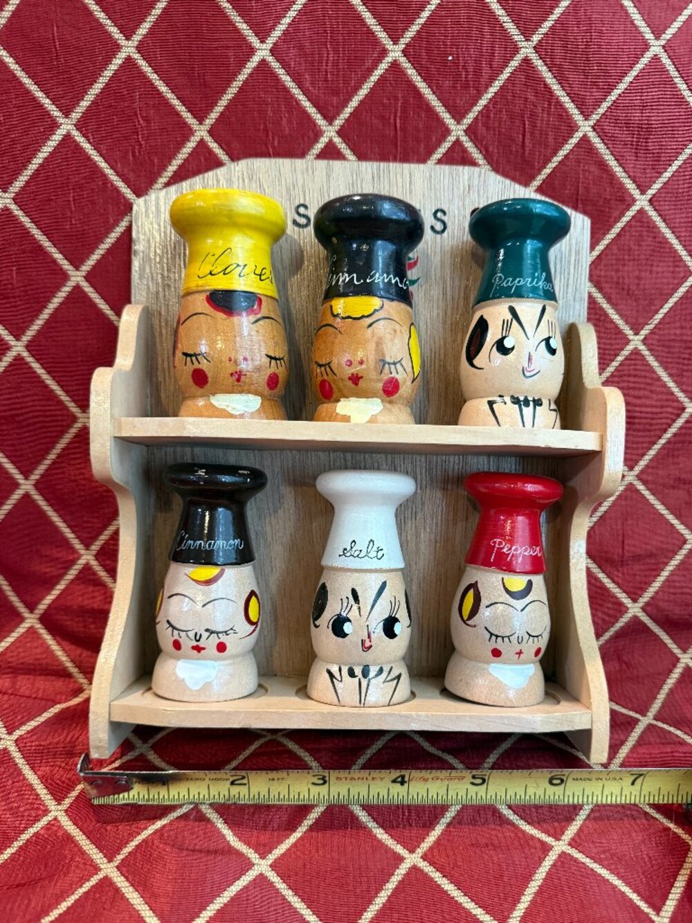 Vintage Wooden Spice Shaker Set